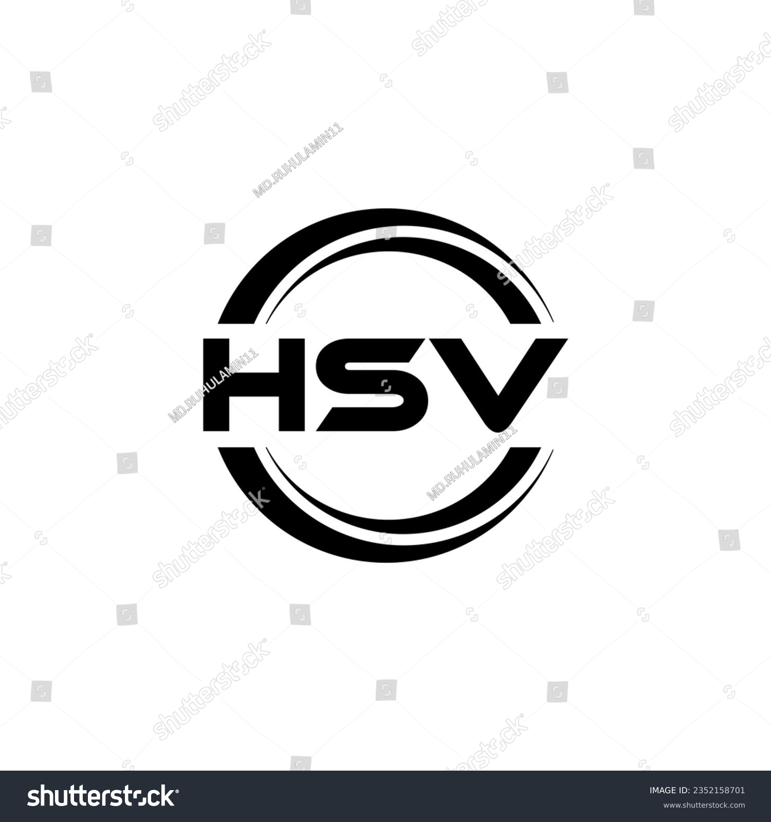 HSV Logo Design, Inspiration For A Unique - Royalty Free Stock Vector ...