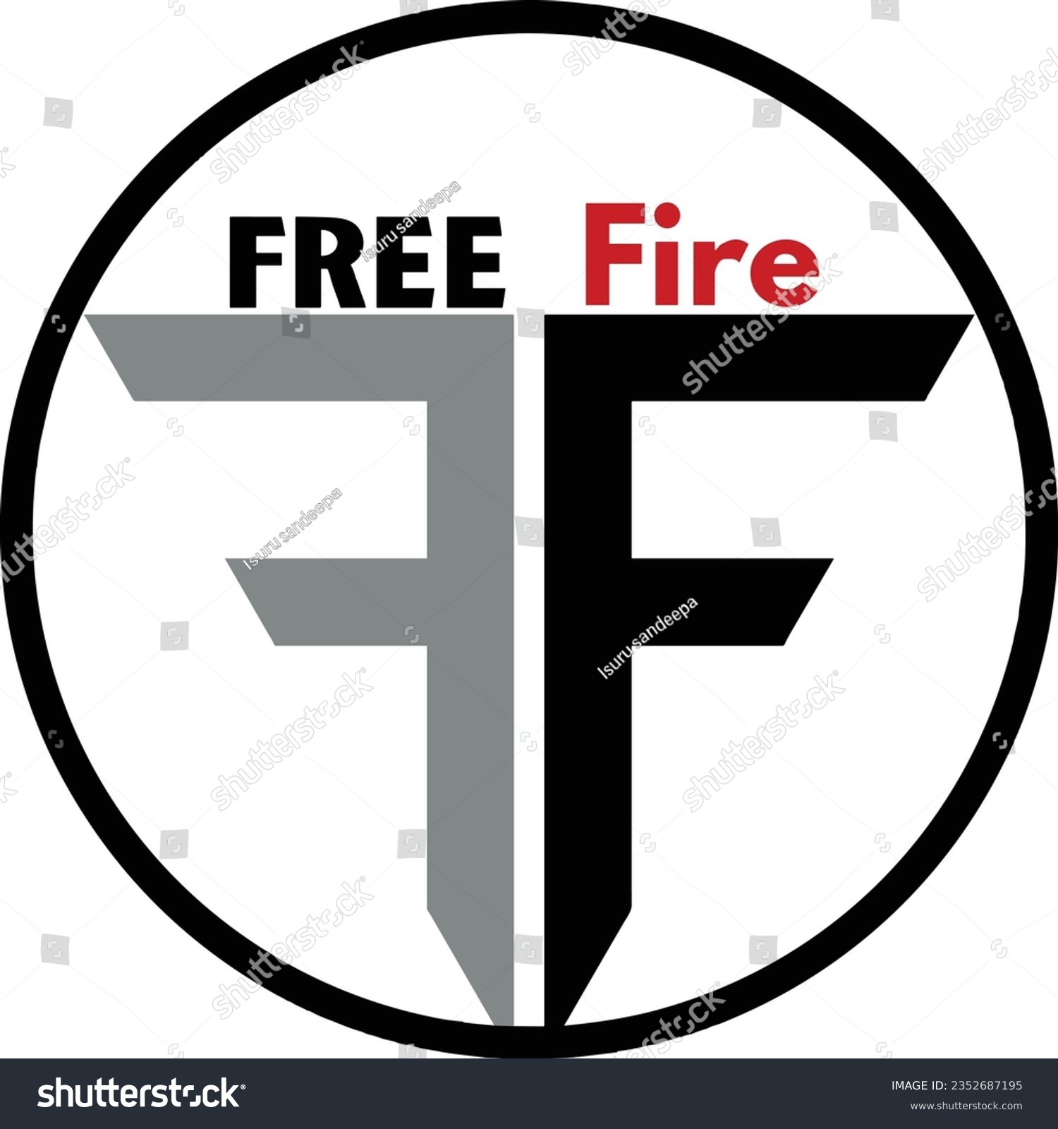 Free fire logo design on white background - Royalty Free Stock Vector ...