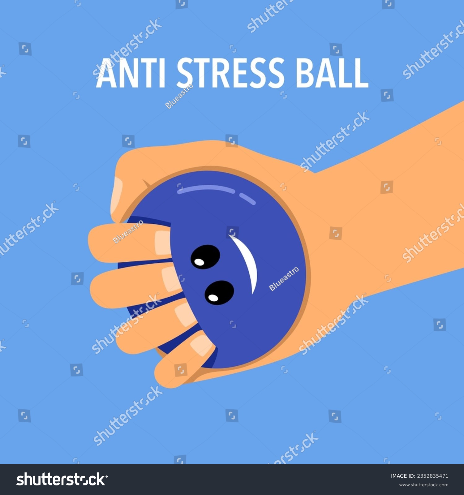 Hand squeezing an anti stress ball for relax at - Royalty Free Stock ...