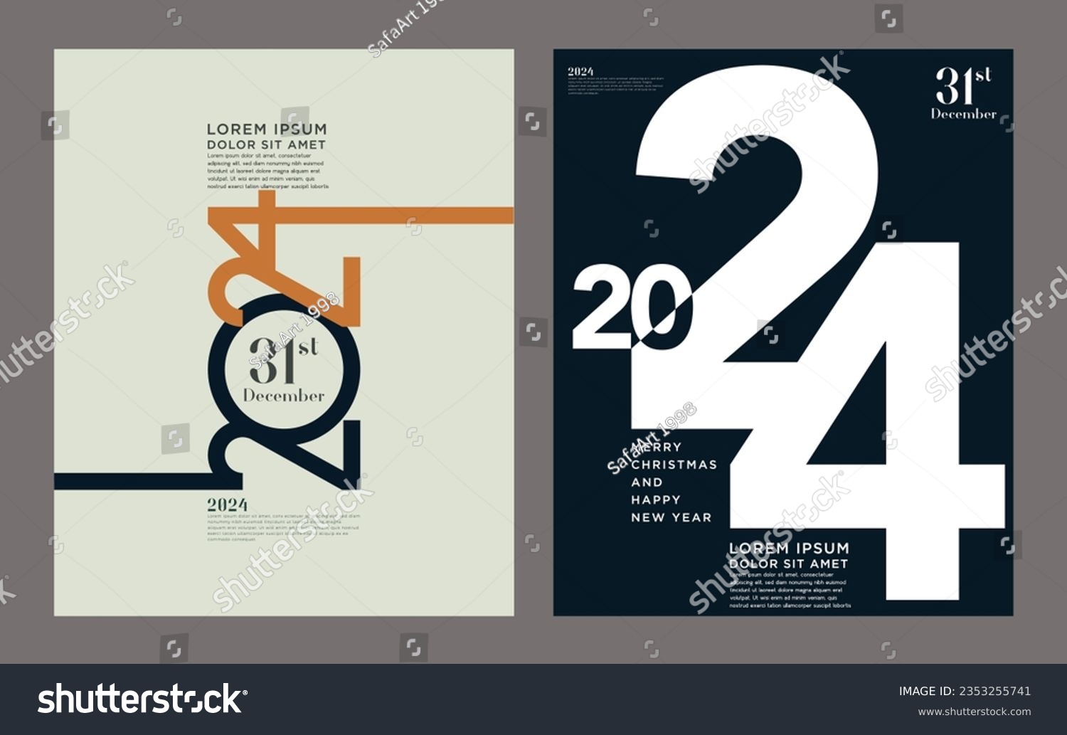 2024 annual report template layout design, Royalty Free Stock Vector