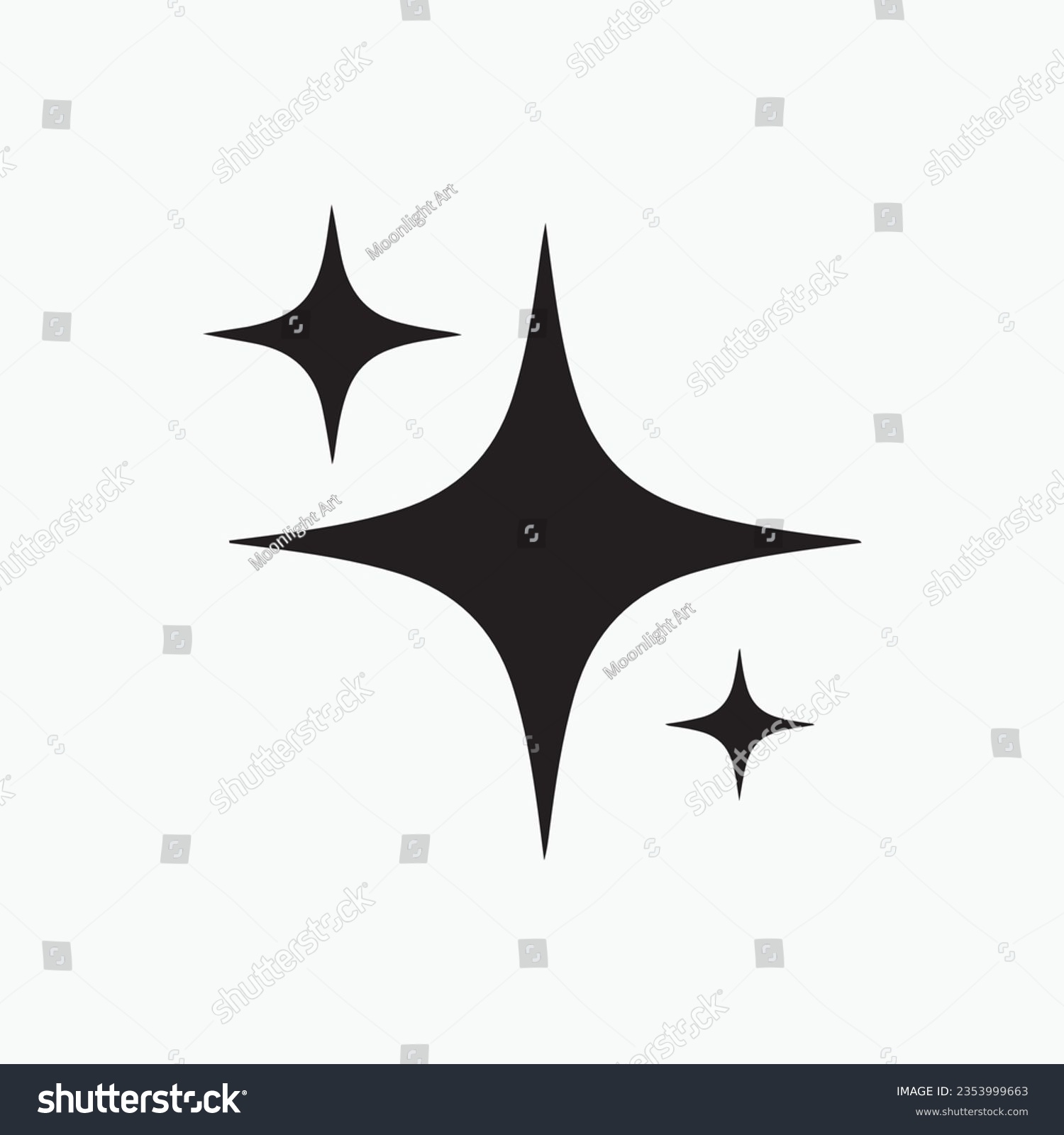 Sparkle Svg Sparkling Stars Svg Star Effect Royalty Free Stock Vector 2353999663 8264