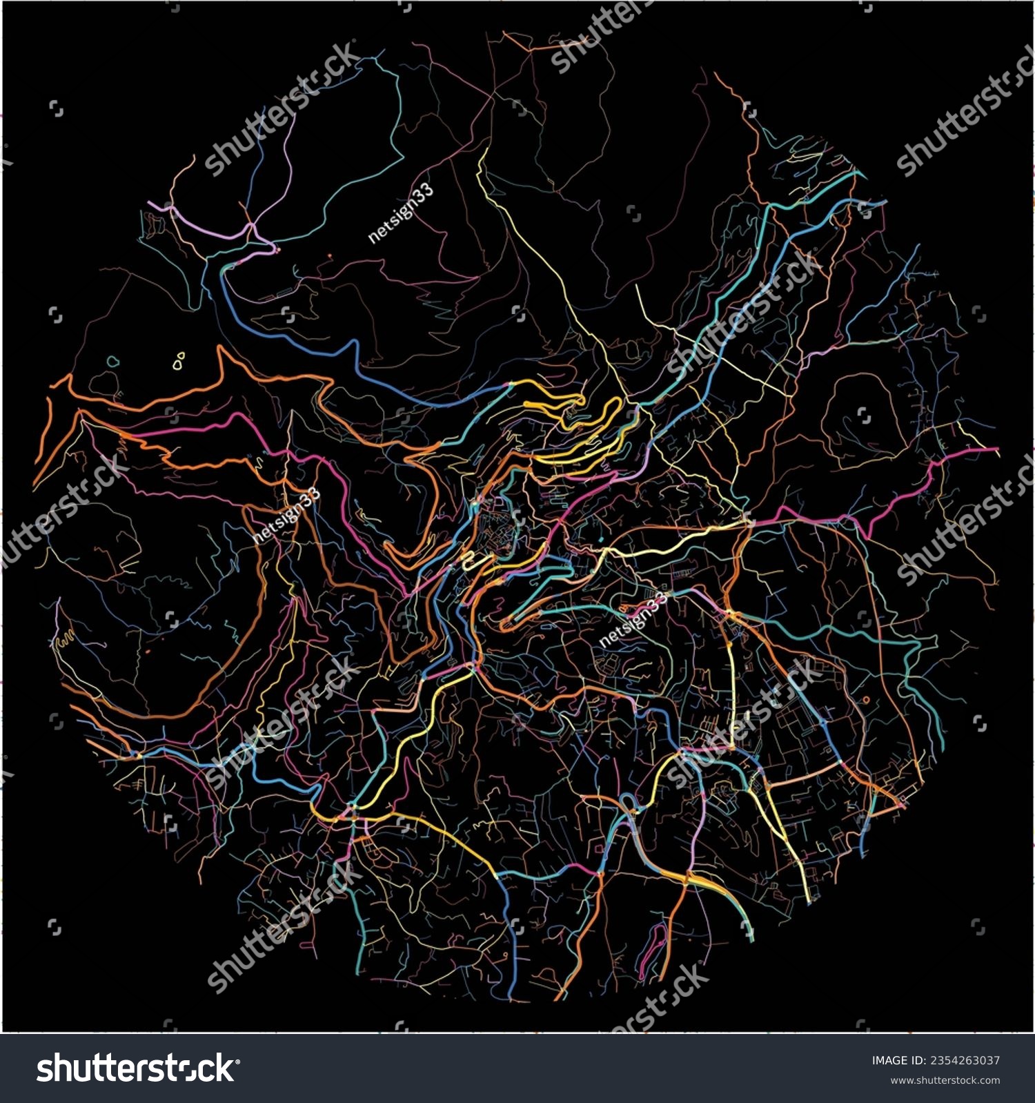 Map of Grasse, Alpes-Maritimes with all major - Royalty Free Stock ...