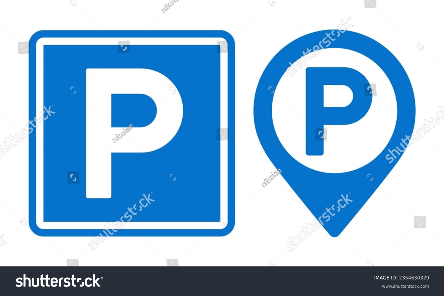 Parking sign and parking map pin. Parking - Royalty Free Stock Vector ...