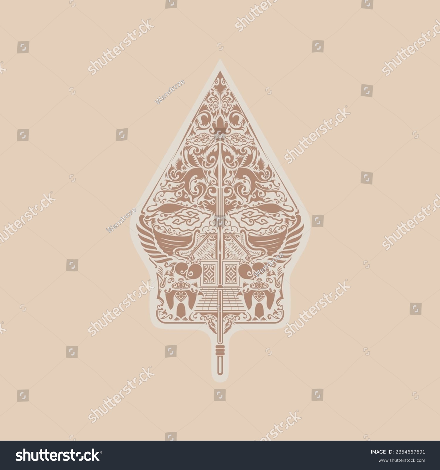 vector gunungan wayang jawa for wedding - Royalty Free Stock Vector ...