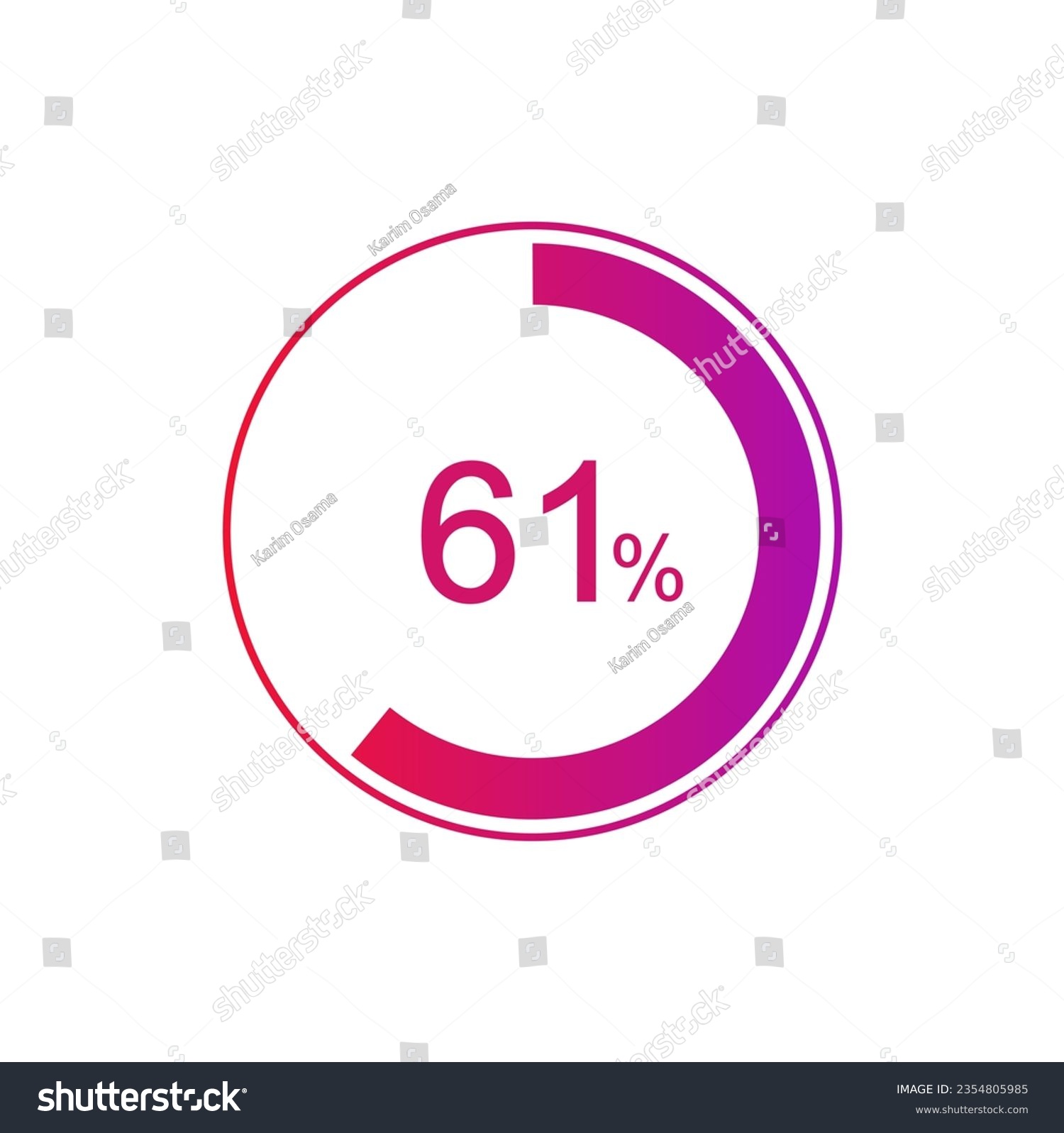 61% circle diagrams Infographics vector, 61 - Royalty Free Stock Vector ...