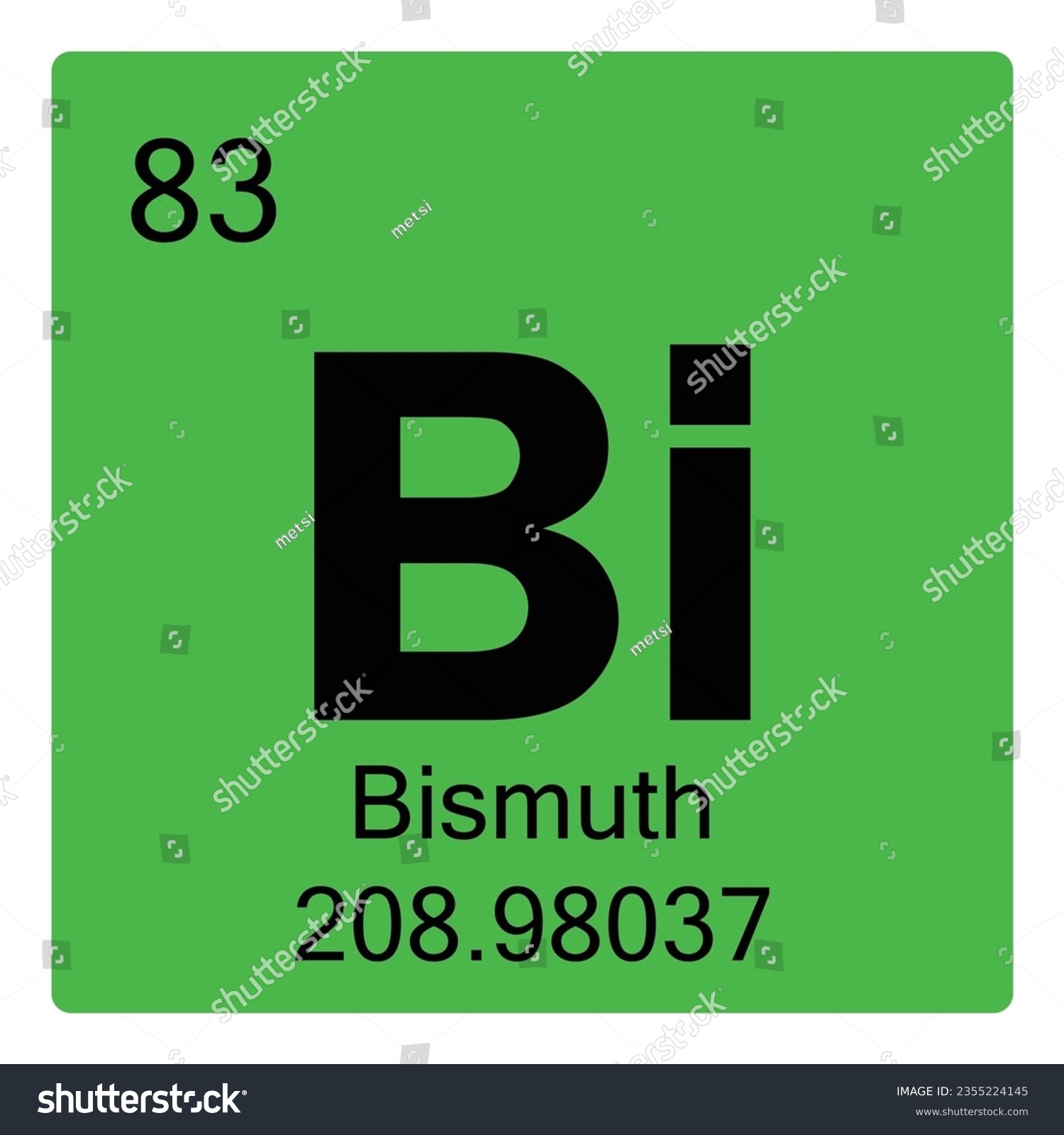 Bismuth Periodic Table Icon Illustration Royalty Free Stock Vector 2355224145 0211