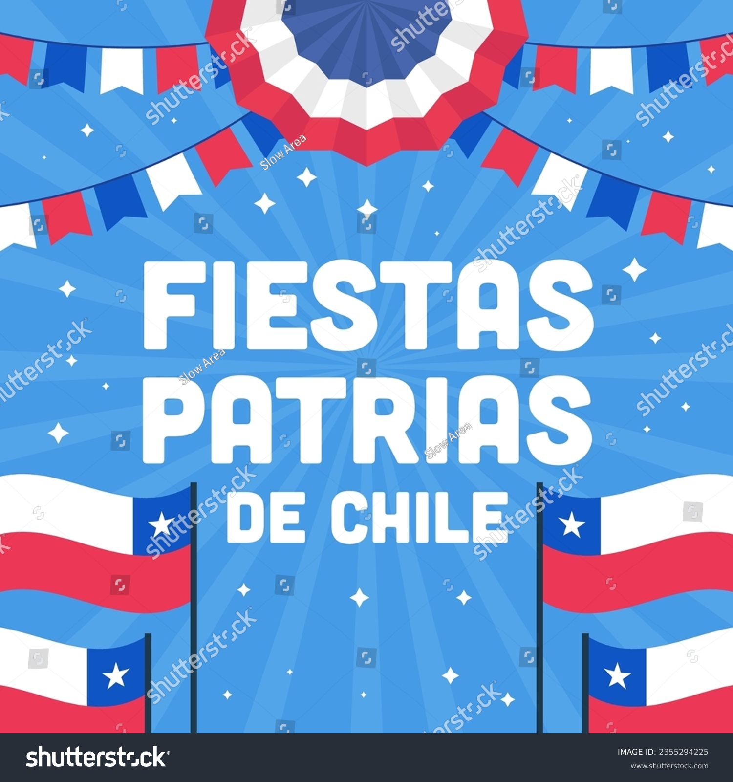 fiestas patrias de chile illustration vector - Royalty Free Stock ...