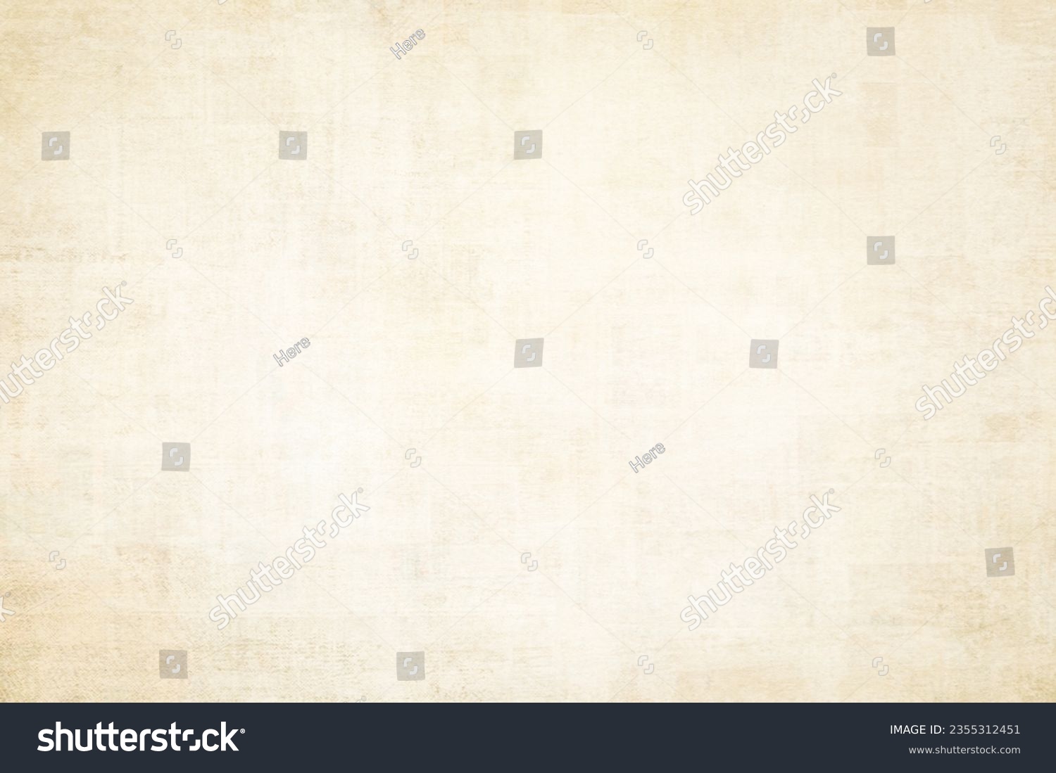 OLD PAPER TEXTURE, BLANK NEWSPAPER PATTERN WITH TEXTURED SPACE FOR TEXT  #2355312451