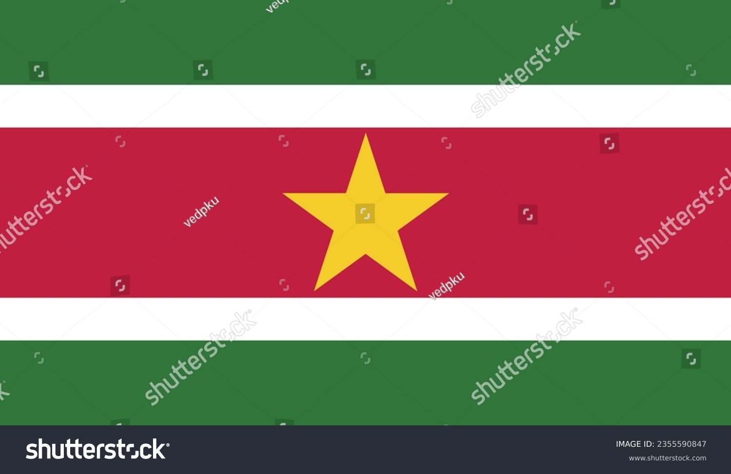 National Flag of Suriname Vector #2355590847