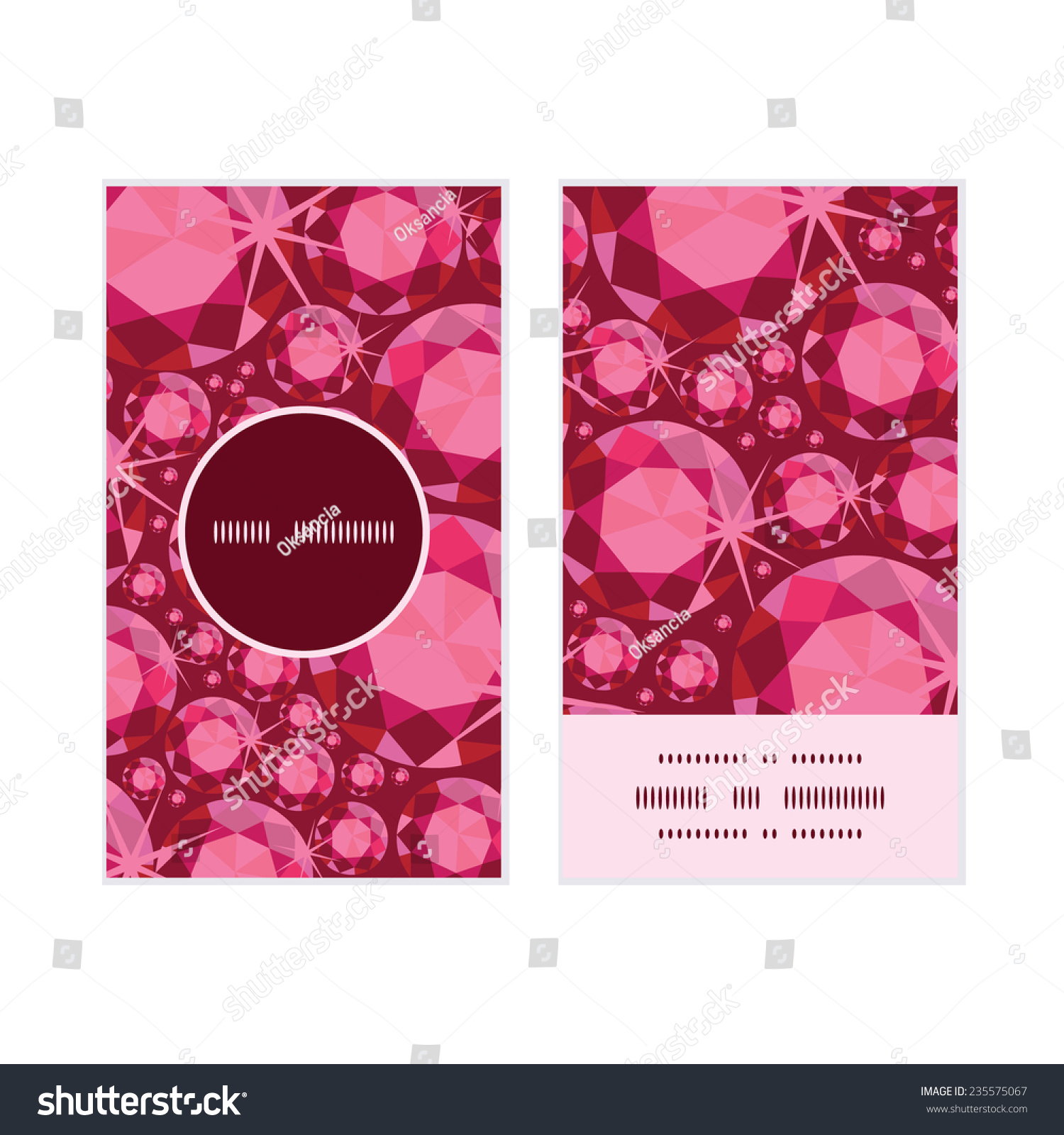 Vector Ruby Vertical Round Frame Pattern - Royalty Free Stock Vector ...