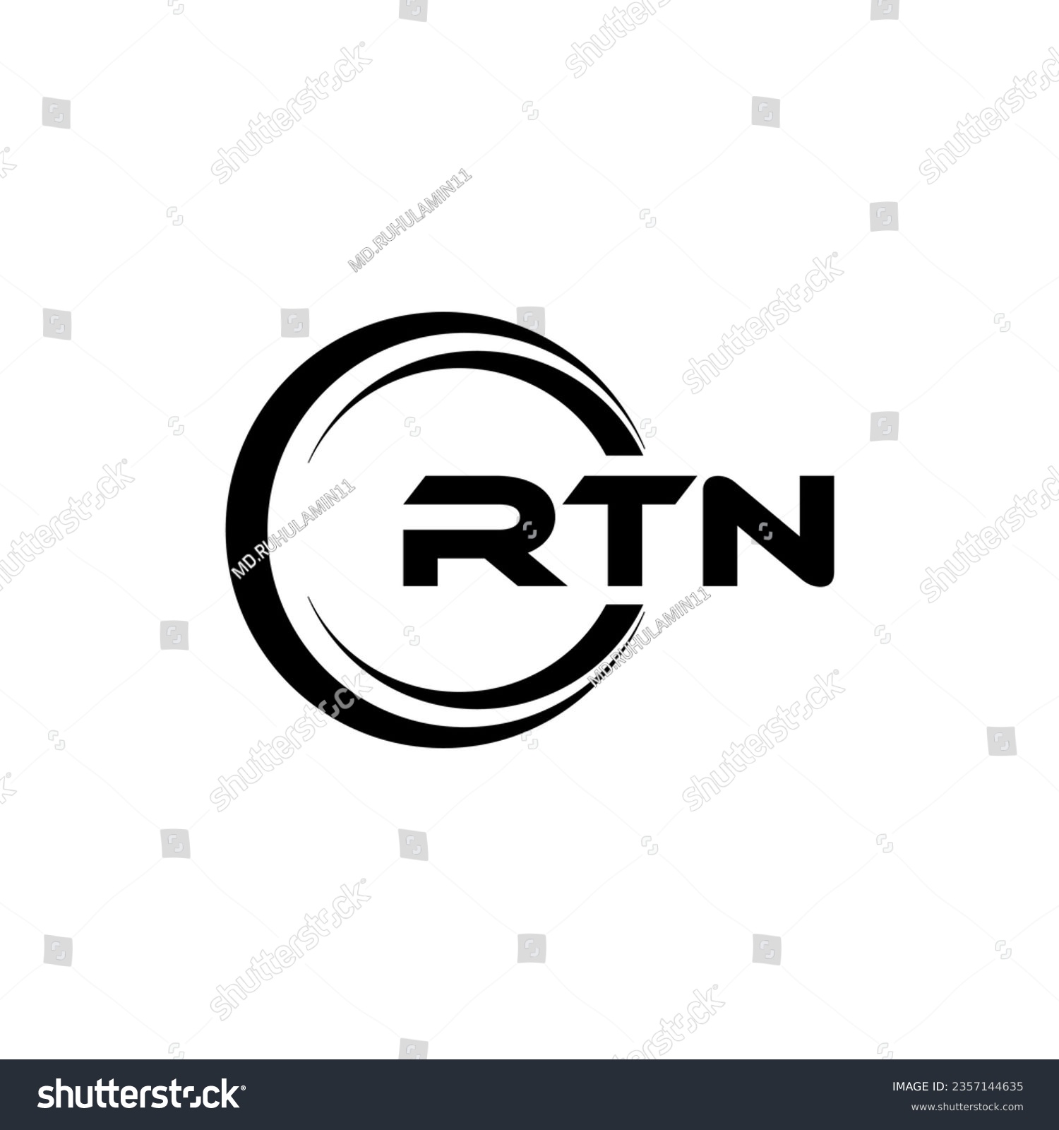 RTN Logo Design, Inspiration for a Unique - Royalty Free Stock Vector ...