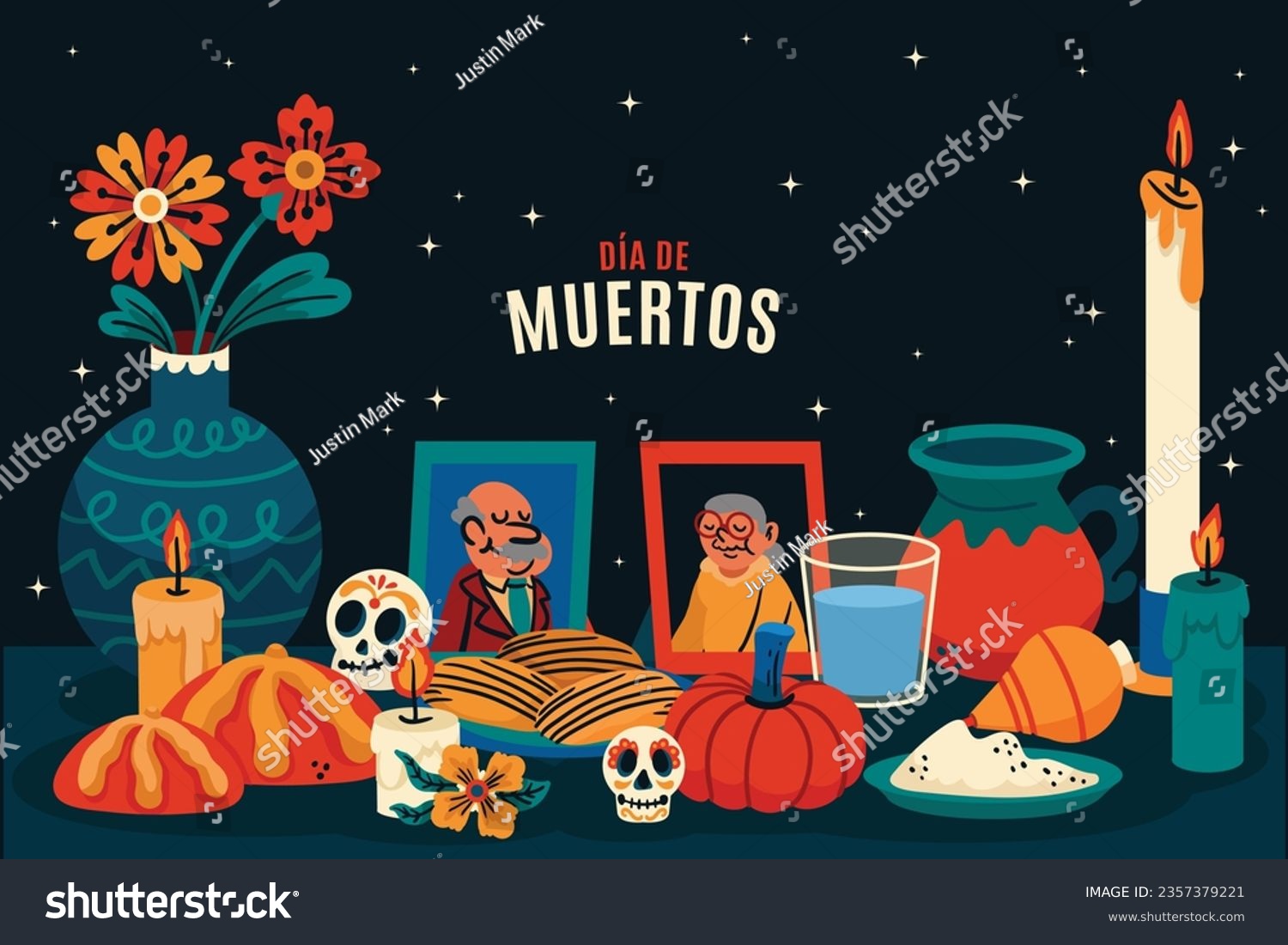 Dia de muertos background. English Translation Royalty Free Stock