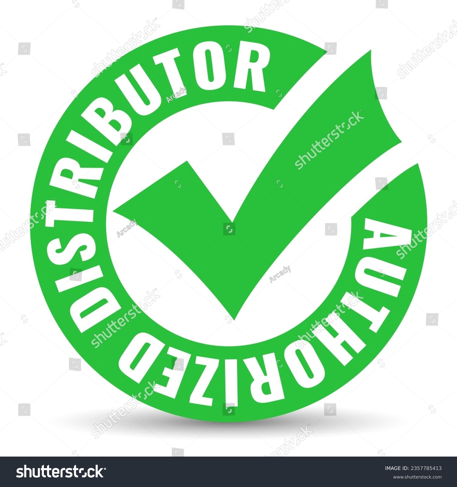 Authorized distributor vector sign isolated on - Royalty Free Stock ...