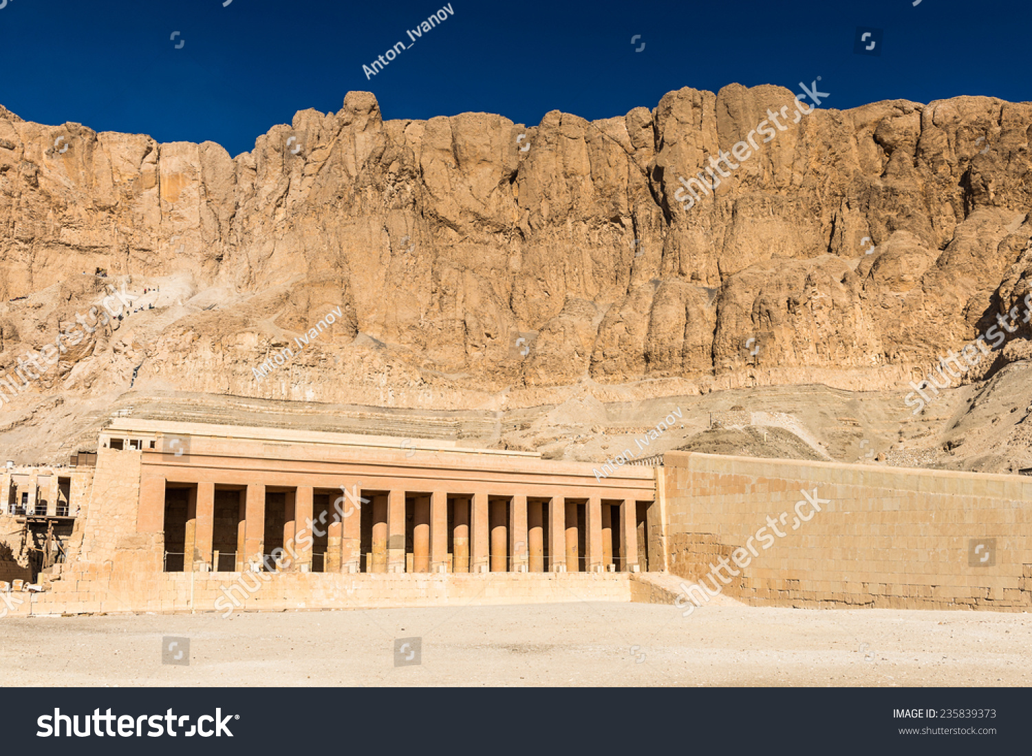 Queen Hatshepsut's temple (Dayr el-Bahari or Dayr el-Bahri), part of the Theban Necropolis. #235839373