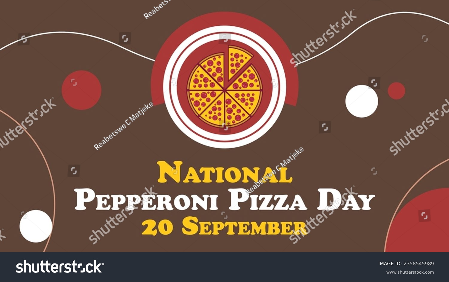 National Pepperoni Pizza Day vector banner - Royalty Free Stock Vector ...