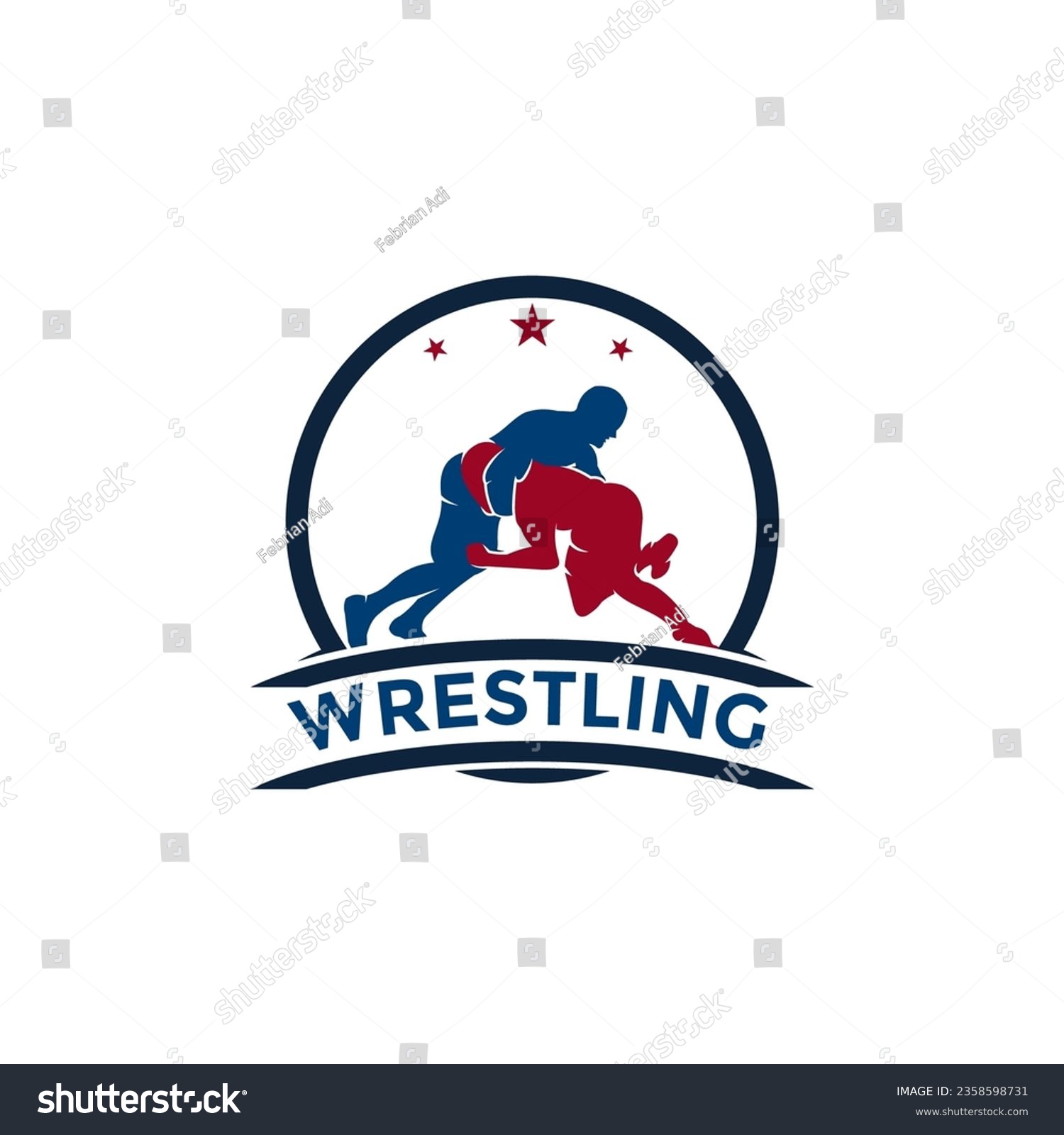 Wrestling logo template, Wrestling Sport logo - Royalty Free Stock ...