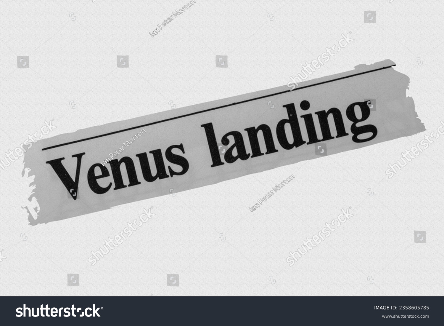Venus landing - news story from 1975 UK newspaper headline article title #2358605785