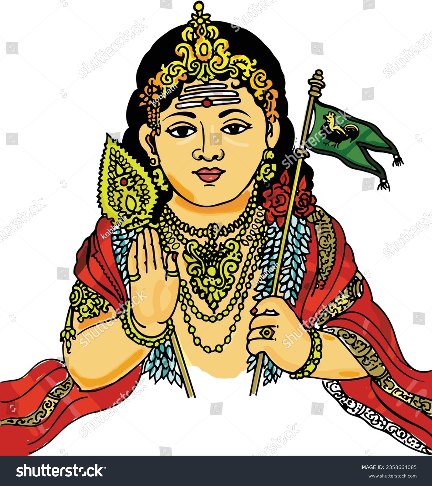 Lord Murugan clip art vector, Murugan - Royalty Free Stock Vector ...