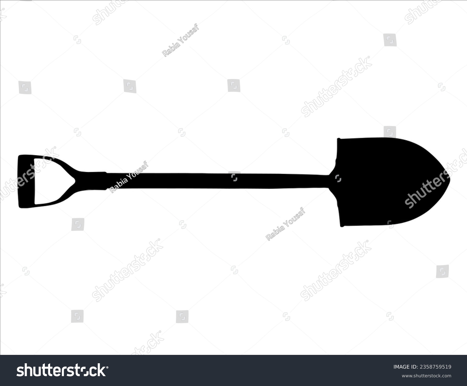 Shovel silhouette vector art white background - Royalty Free Stock ...