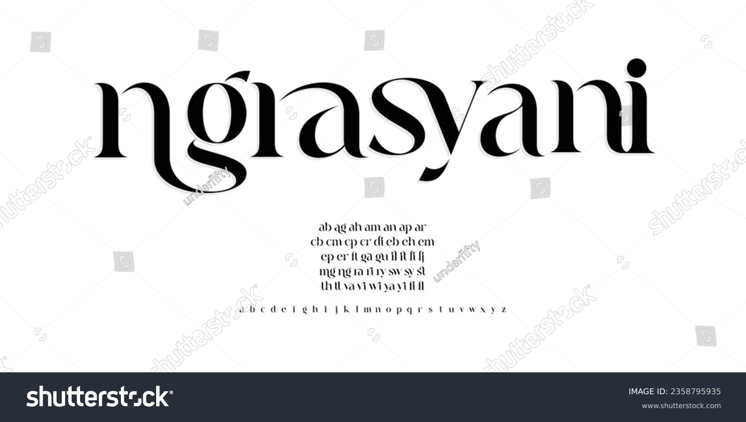 Classy Elegant Ligature Font Alphabet Typeface Typography #2358795935