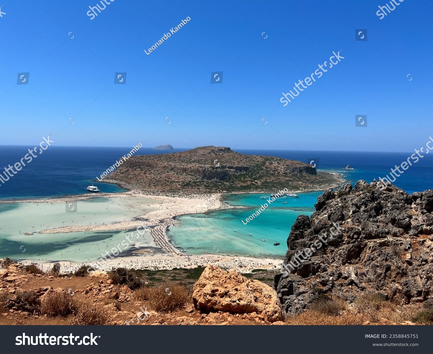 The wonderful Balos beach in Crete.Crystal waters.Scenic views. #2358845751