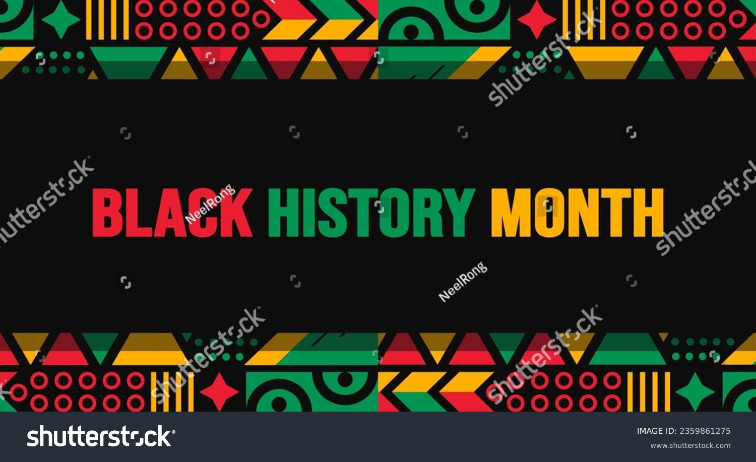 Black History Month pattern background template Celebrated in October and February United States, Canada, Great Britain, Africa, Uk, Ireland. use to book cover, banner, placard, card, and poster. #2359861275