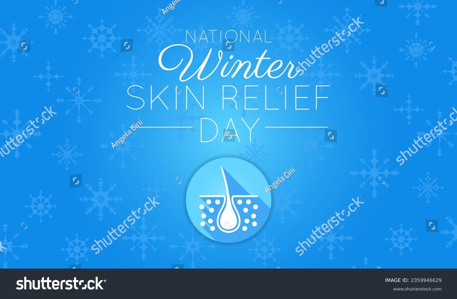 Blue National Winter Skin Relief Day Background Illustration #2359946629