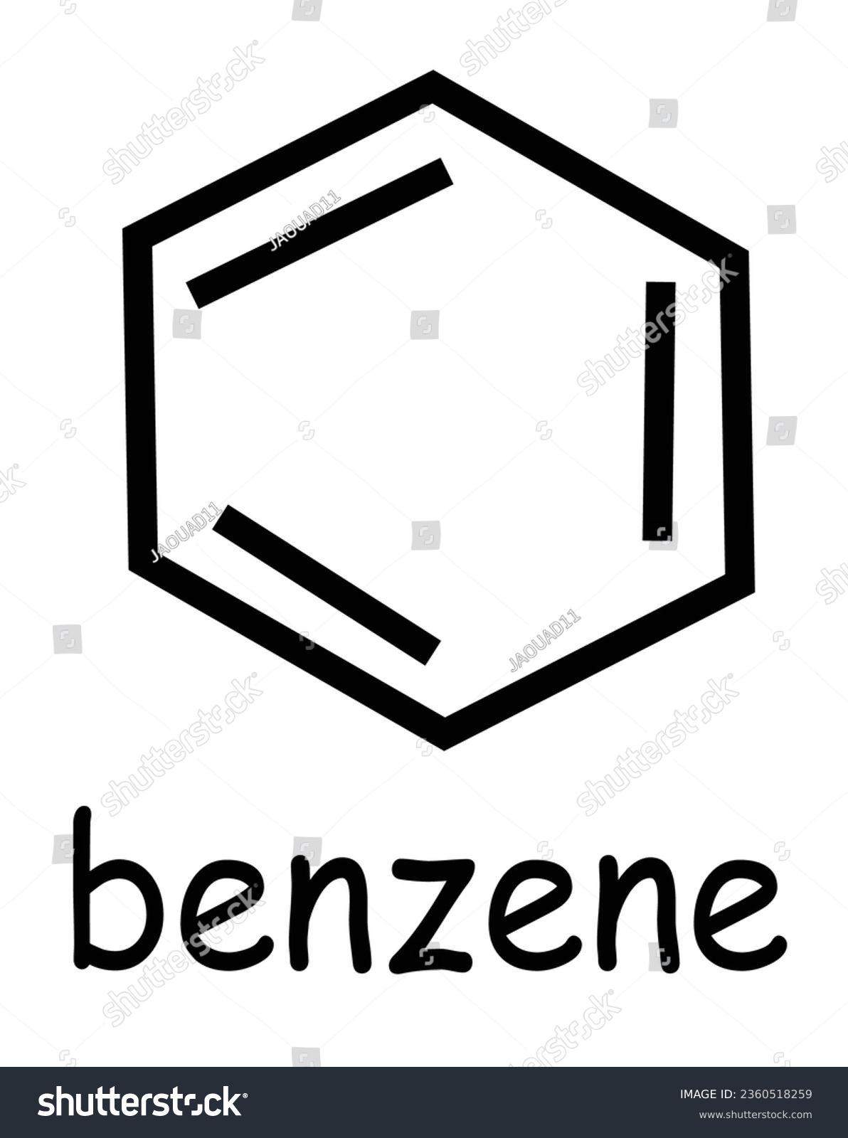 Benzene aromatic hydrocarbon molecule. Important - Royalty Free Stock ...