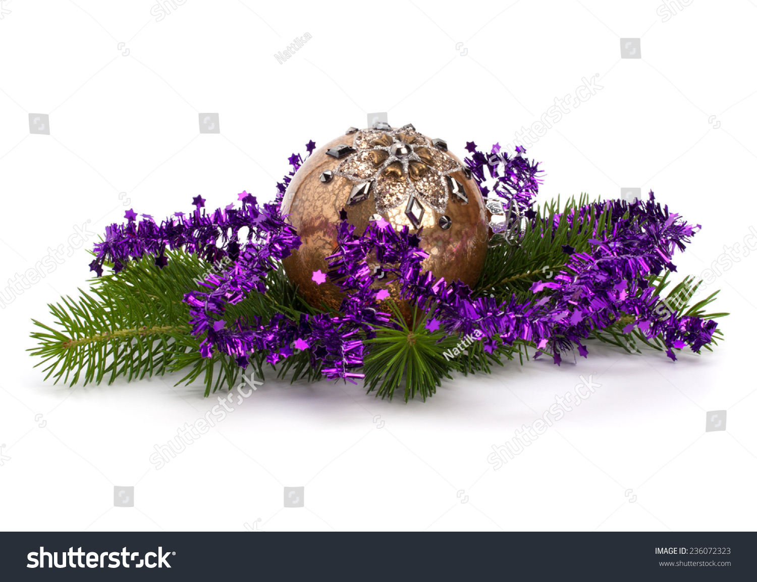 Christmas ball decoration isolated on white background #236072323