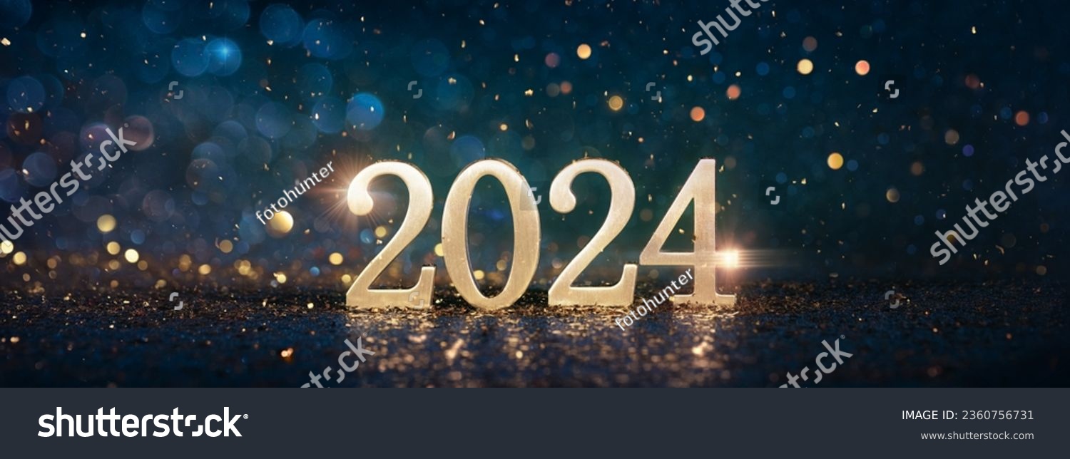 Happy New Year 2024 and sparkles #2360756731