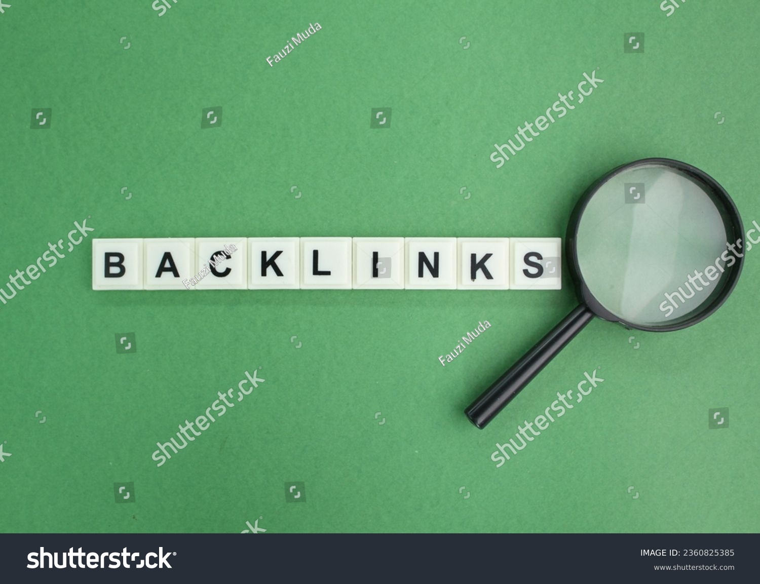 letters of the alphabet with the word Backlink. website or server concept. an incoming hyperlink from one web page to another website. #2360825385