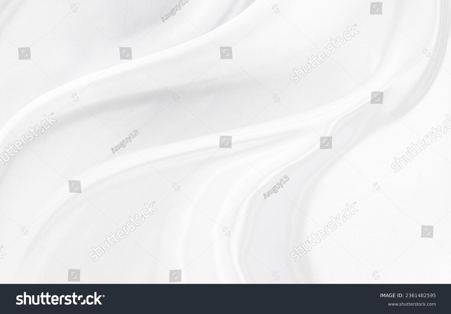 White gray satin texture that is white silver fabric silk panorama background with beautiful soft blur pattern natural. #2361482595