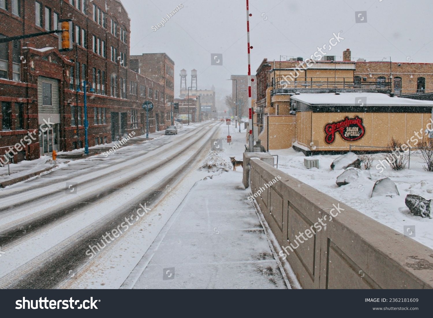 a snowy morning in downtown Duluth, MN #2362181609