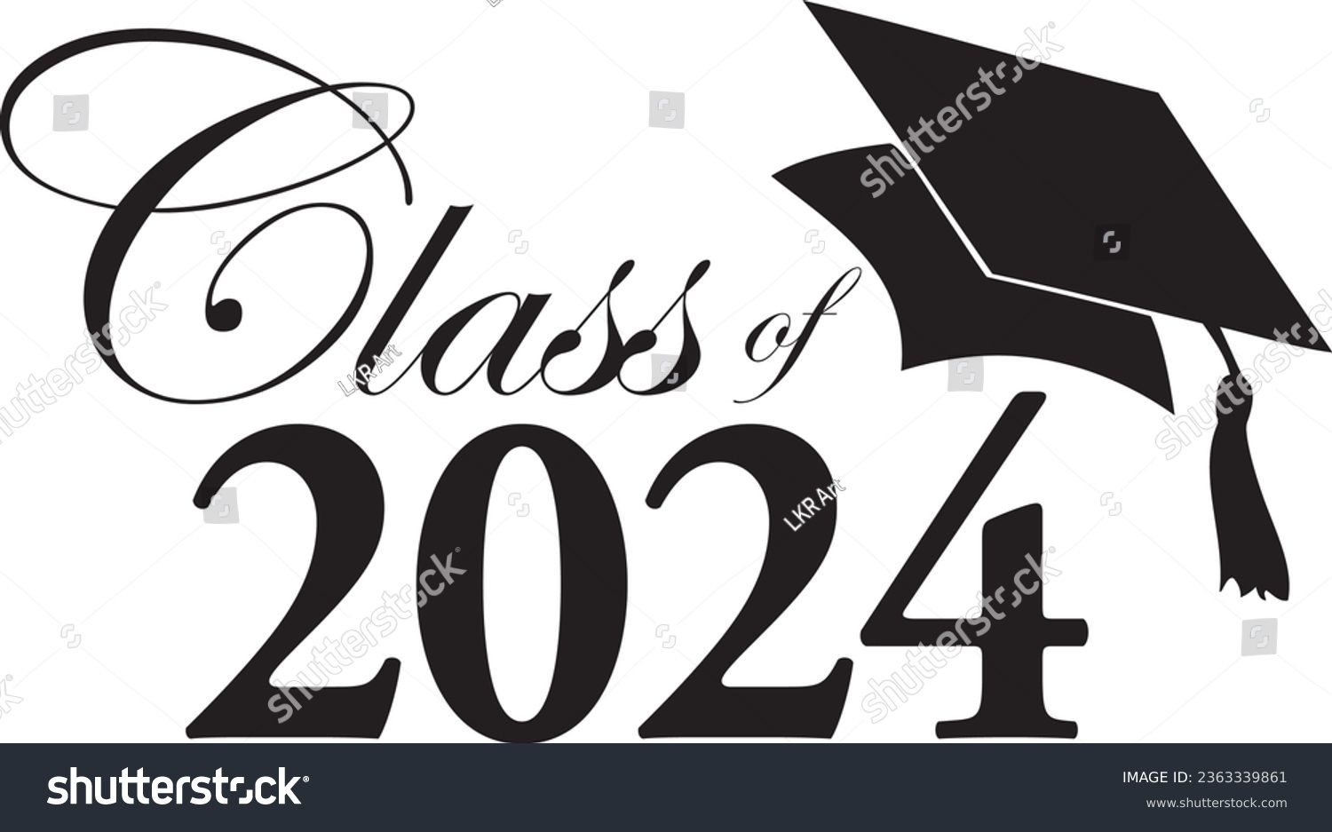 Class of 2024 Graduation Clip Art - Royalty Free Stock Vector ...