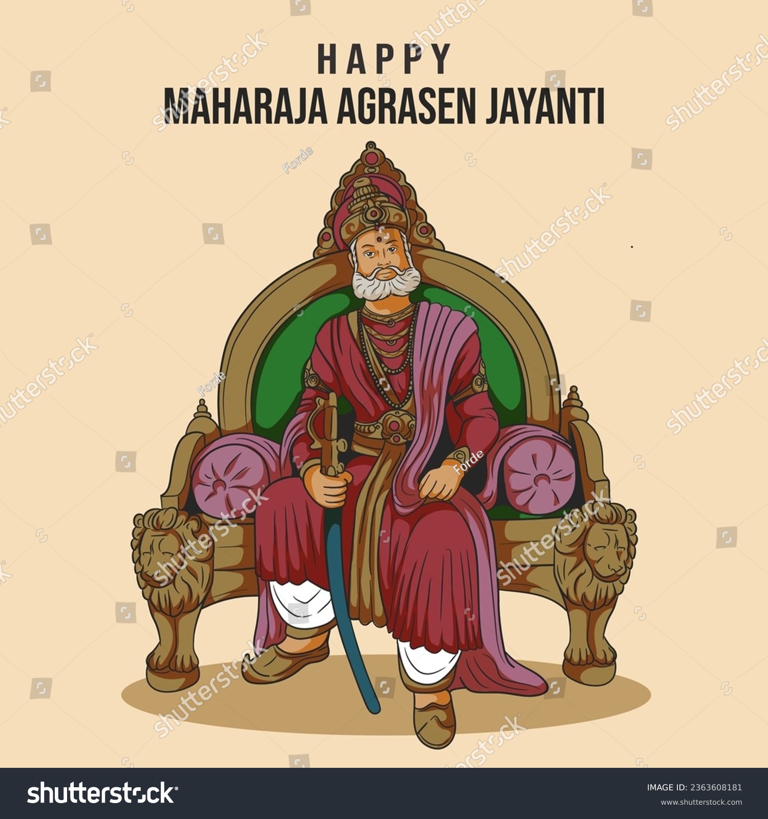 Happy Maharaja Agrasen Jayanti poster, banner, - Royalty Free Stock ...