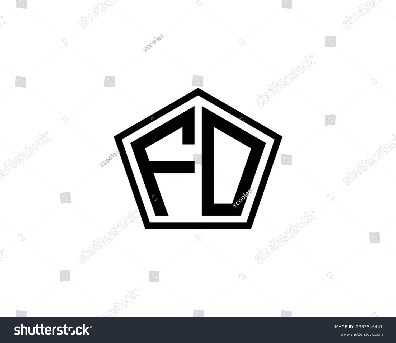 FO logo design vector template - Royalty Free Stock Vector 2363846441 ...