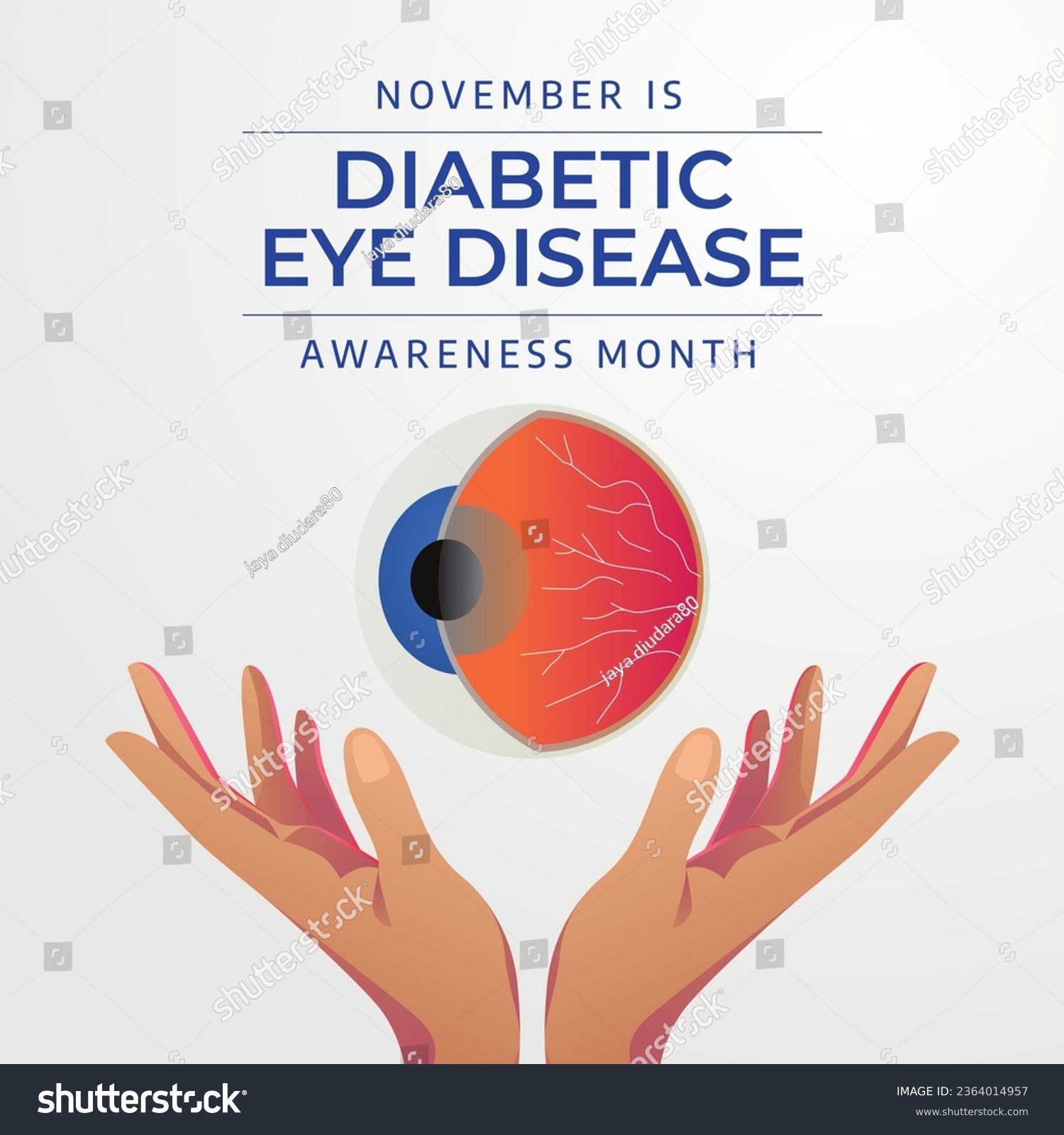 Flyers promoting Diabetic Eye Disease Month or associated events can feature vector pictures regarding the month-long event. design of a flyer, a celebration. #2364014957