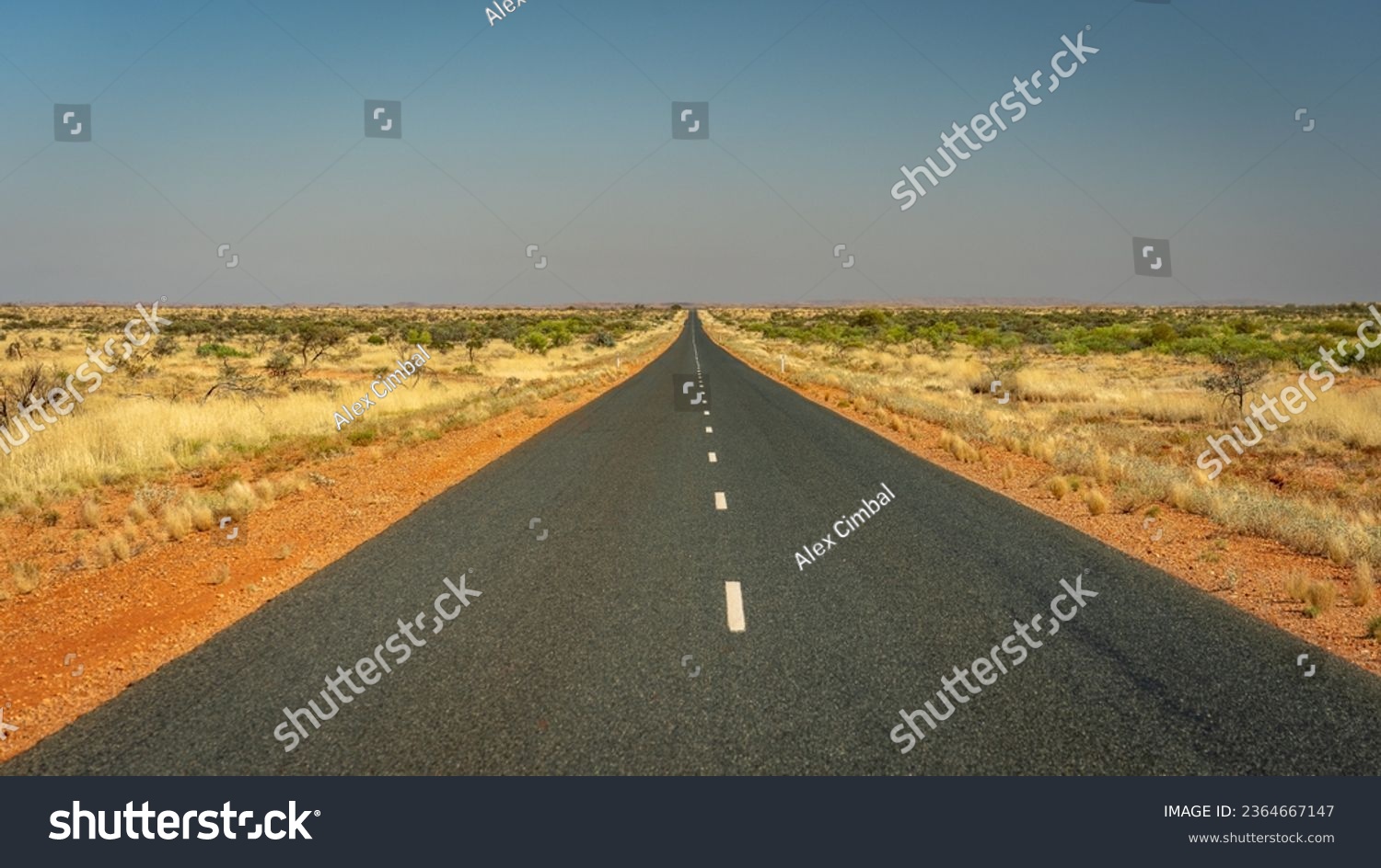Outback road in Western Australia along the Great Northern Hwy #2364667147