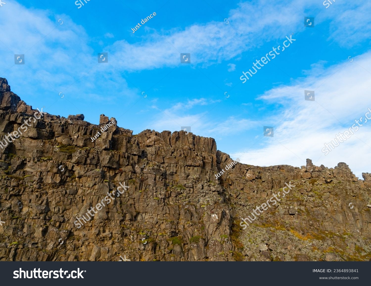 Geological formations in nature. Geology shapes landscapes. volcanic mountain stony rock. Mountain landscape nature. geology concept. geological volcanic rock ridge. Mountain nature environment #2364893841