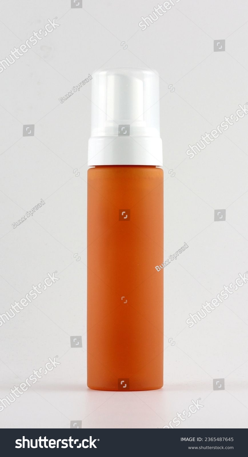 Orange Plastic Bottle In white background - Product Photography #2365487645