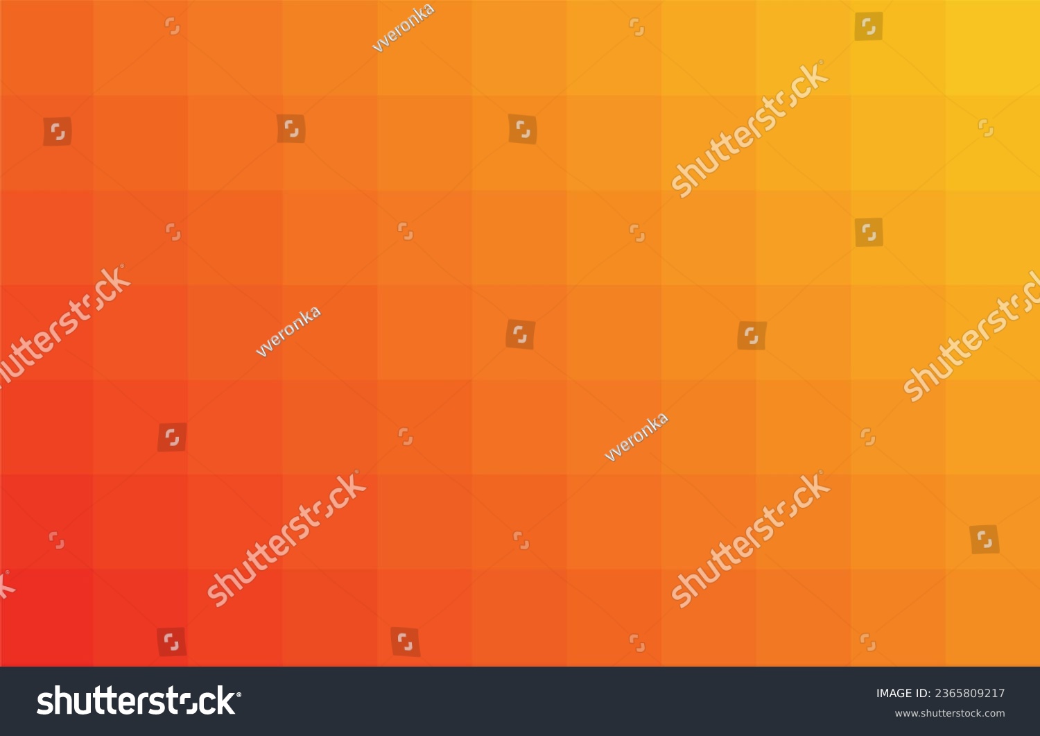 Vector gradient orange background. Abstract texture of the orange squares for publication, design, poster, calendar, post, screensaver, wallpaper, postcard, cover, banner, website. Illustration #2365809217
