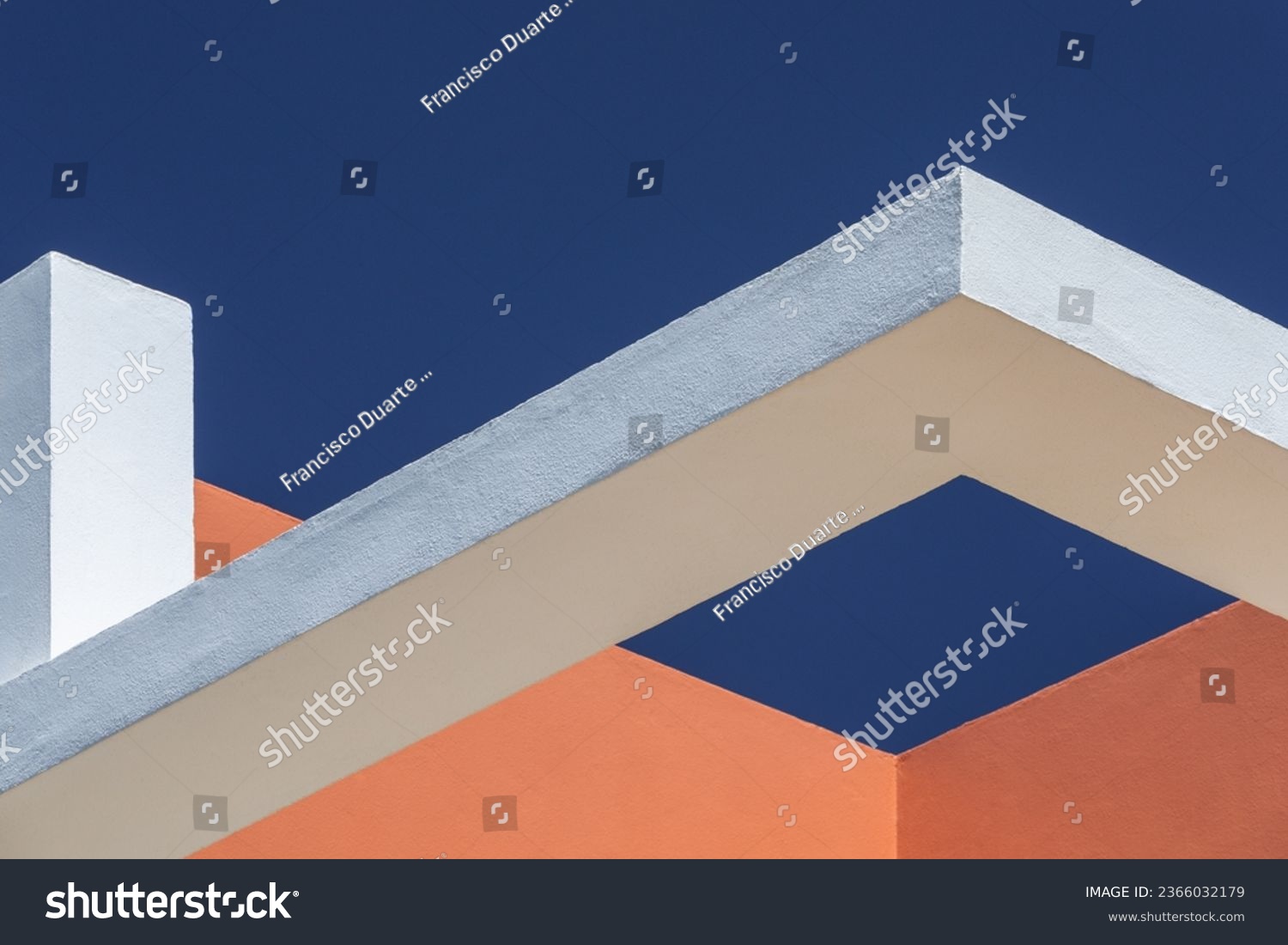 Abstract geometric shapes architecture background. Modern concrete walls and beams, detail fragment shapes. Empty structure, angles, volumes, composition, lines. Architectural, contemporary, concept.  #2366032179