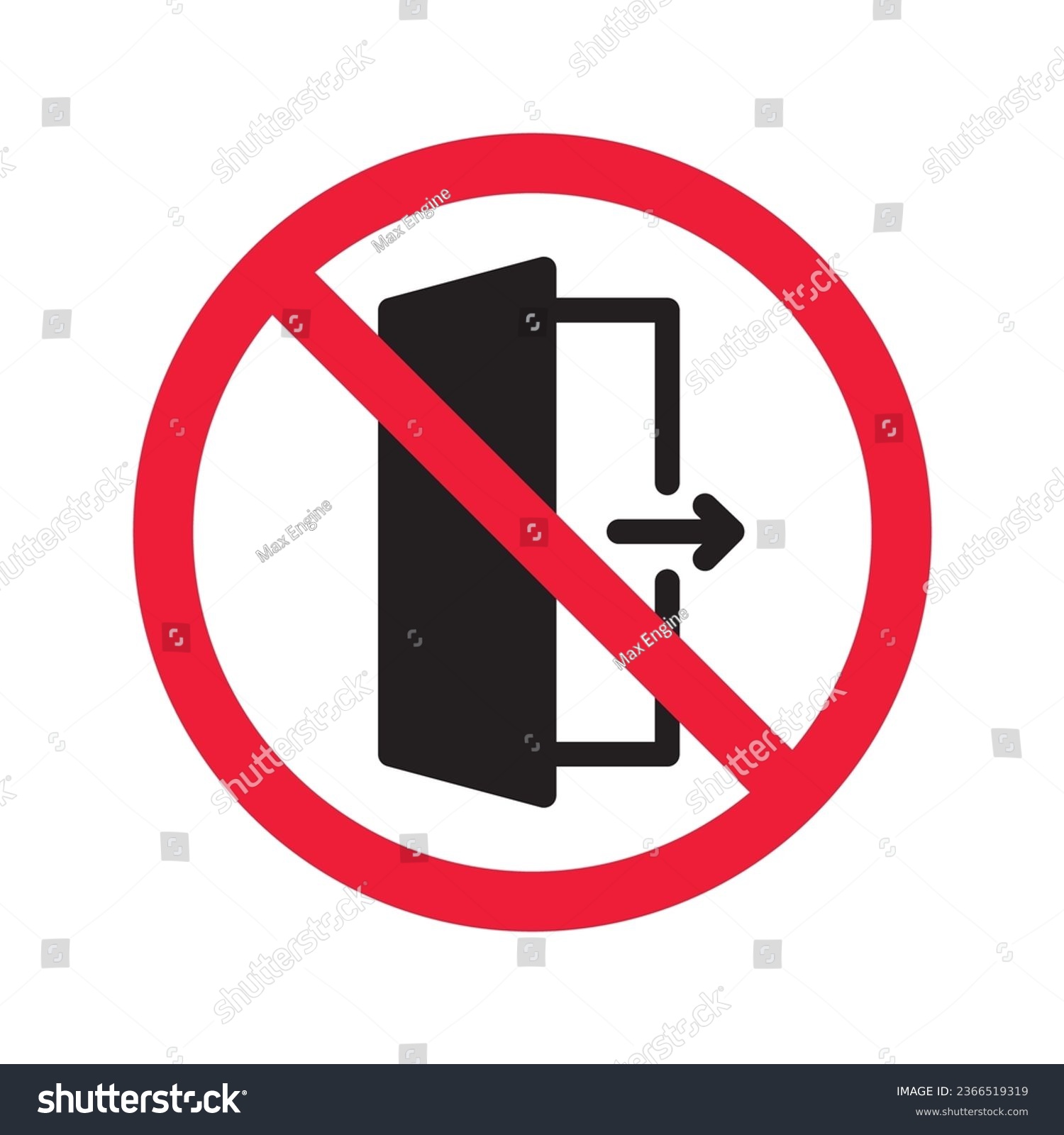 Prohibited exit vector icon. No entry icon. - Royalty Free Stock Vector ...