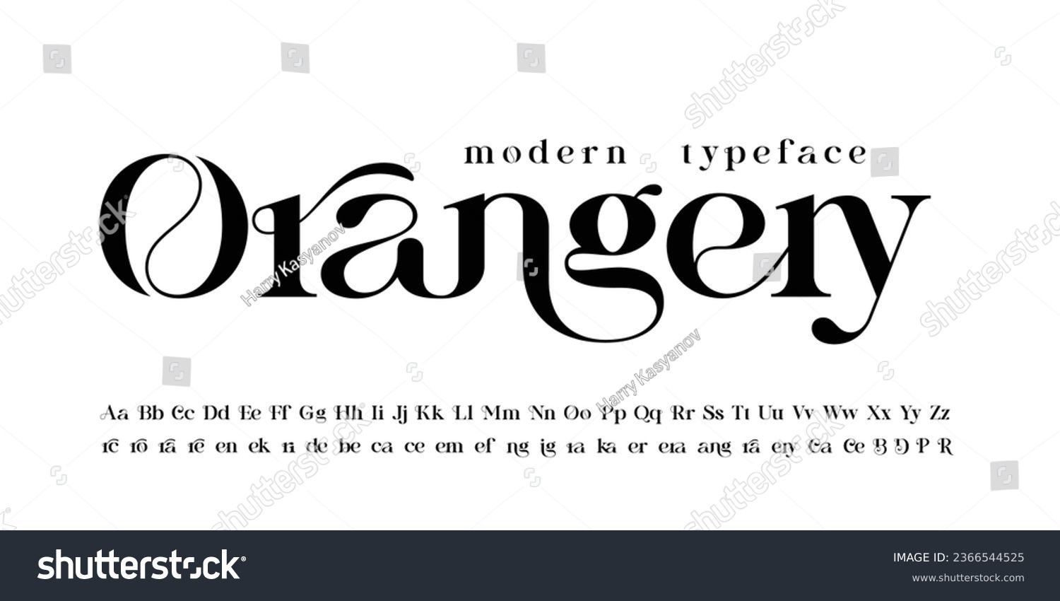 Luxury Serif Font in modern style with a big set of different ligatures, this typeface can be used for logos #2366544525
