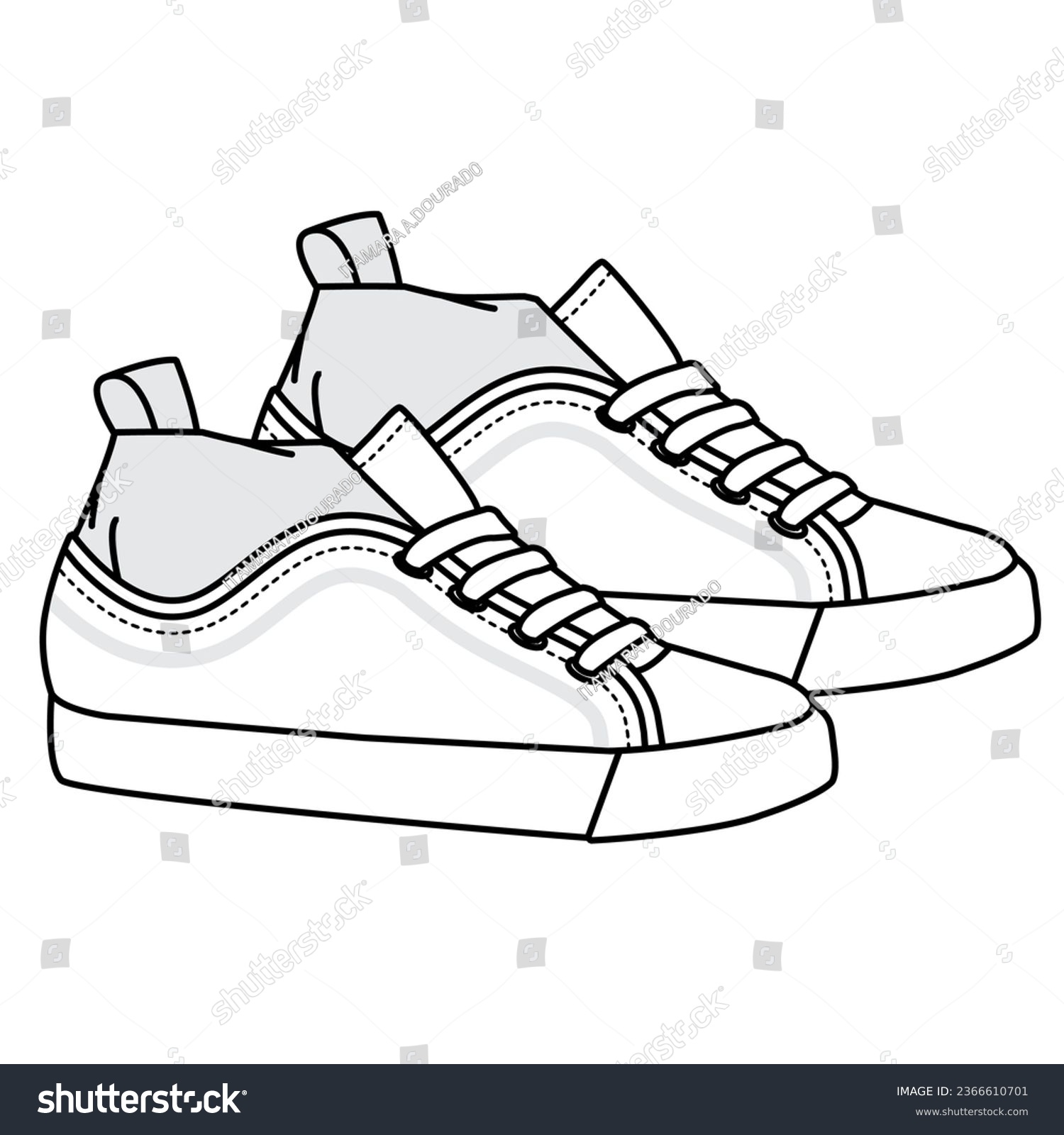 Technical drawing of a sleek shoe design - Royalty Free Stock Vector ...