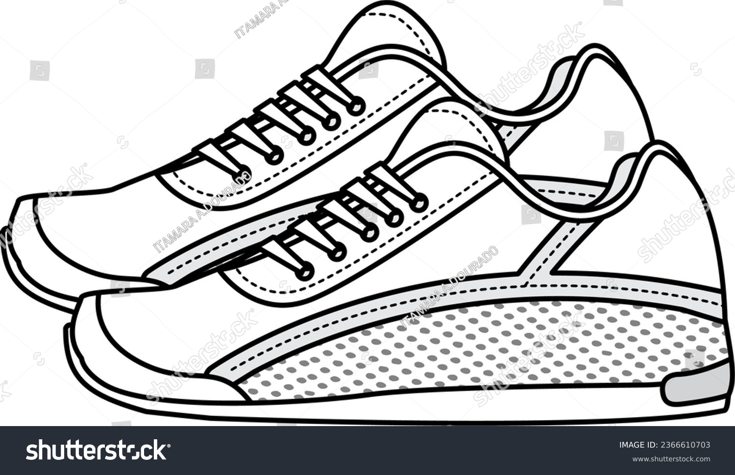 Technical drawing of a sleek shoe design - Royalty Free Stock Vector ...