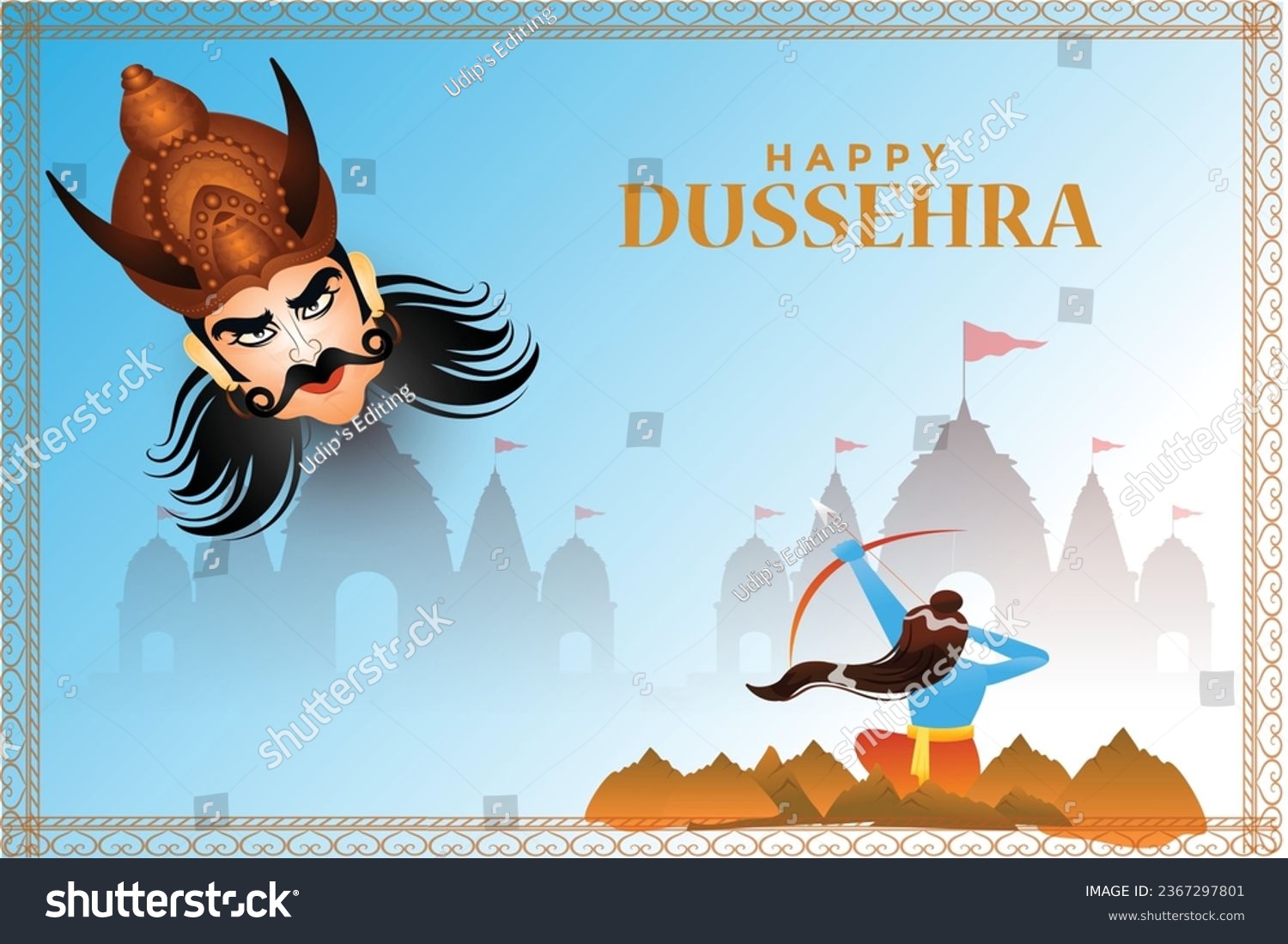 Vijayadashami also known as Dasara, Dusshera or - Royalty Free Stock ...