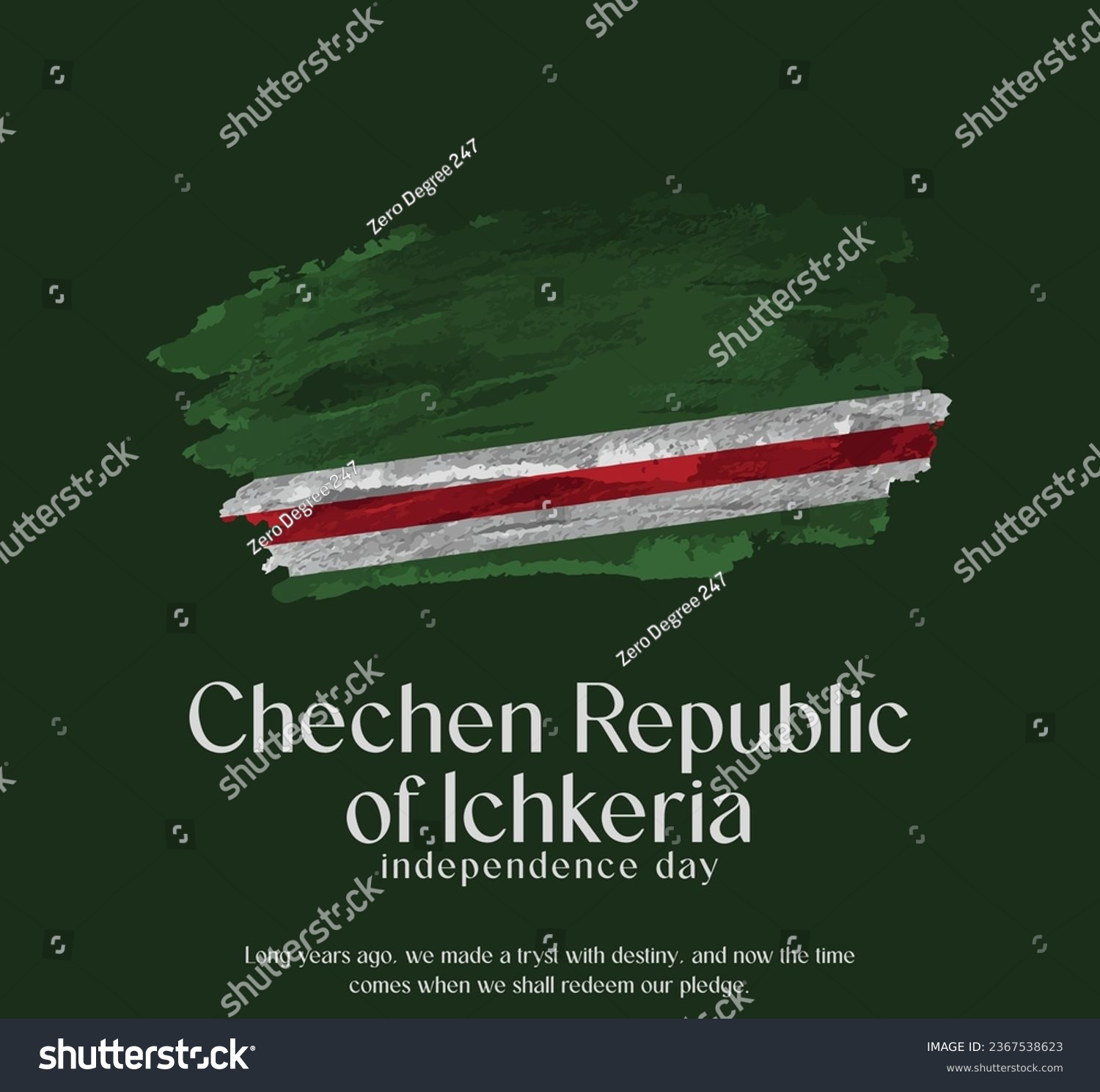 Chechen Republic of Ichkeria Flag Made of - Royalty Free Stock Vector ...