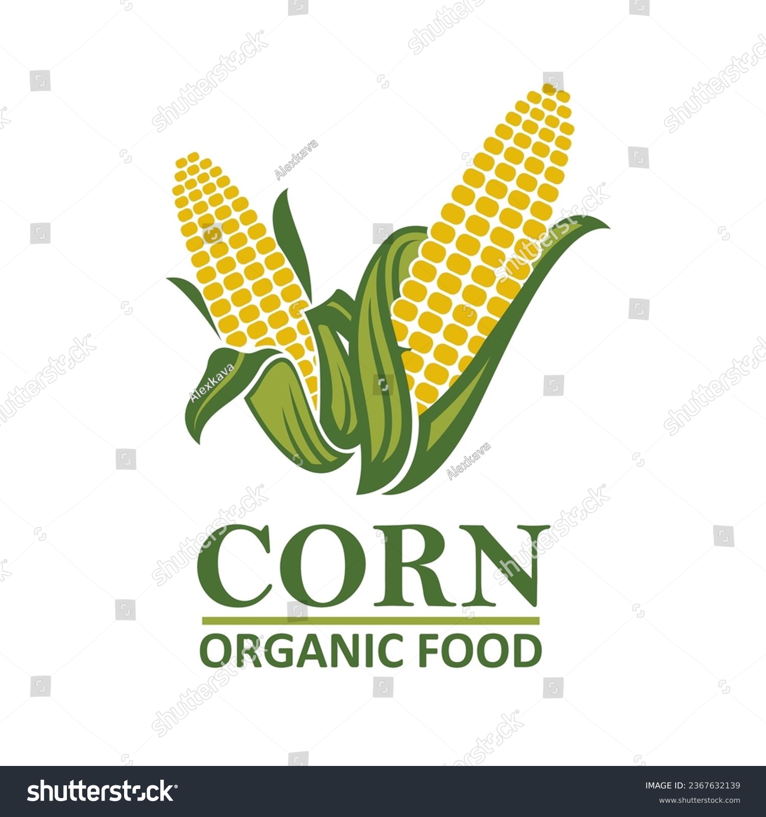 corn cob emblem isolated on white background #2367632139