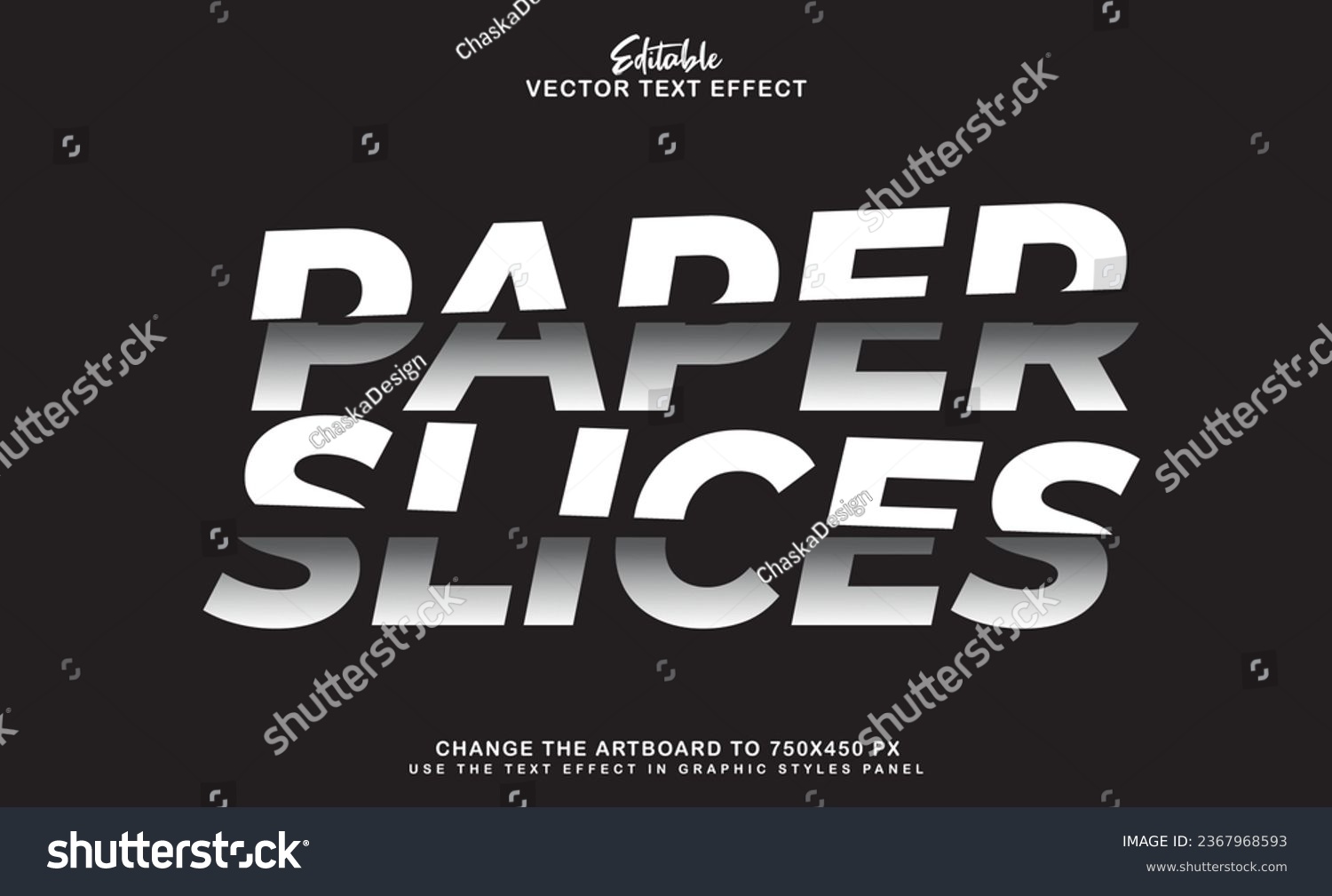 editable paper slices text effect style #2367968593